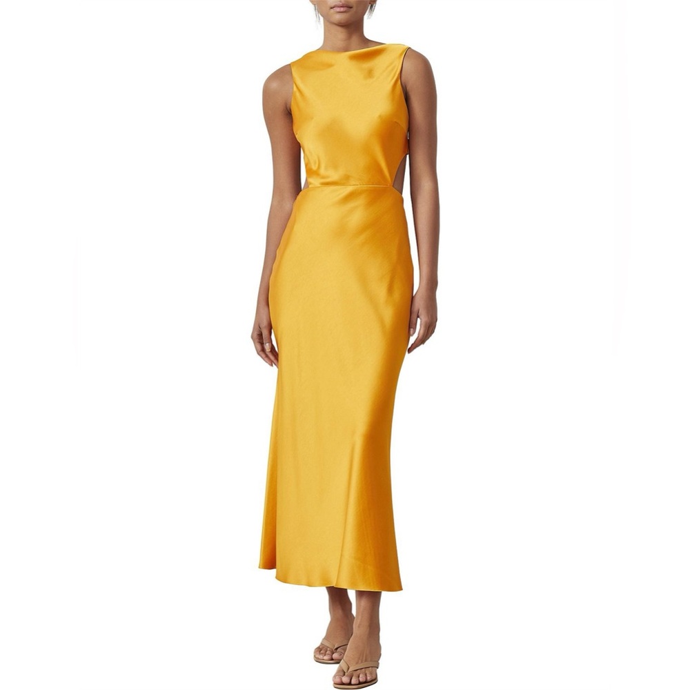 NWT Bec+Bridge SERAPHINE CUTOUT DRESS sz 4 Tangerine Australia